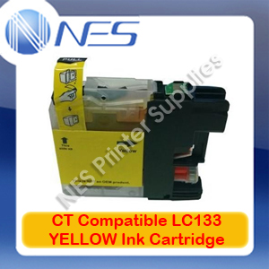 CT Compatible LC133Y YELLOW Ink Cartridge for Brother MFC-J870DW/MFC-J6920DW/MFC-J6720DW/MFC-J6520DW/MFC-J650DW